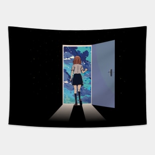 open the door Tapestry