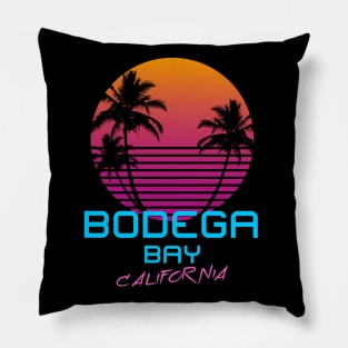 Bodega Bay California Retro 80's Pillow