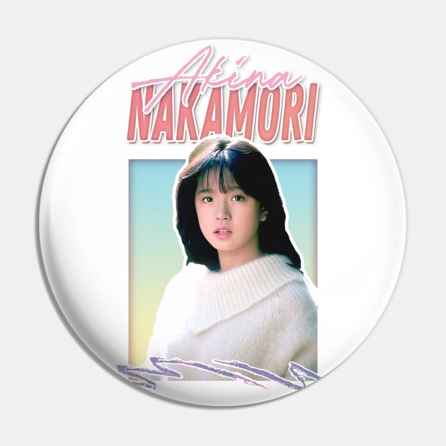 Akina Nakamori 中森明菜 // Retro J-Pop Fan Art Design Pin by DankFutura