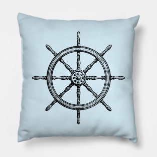 Ship's steering wheel Pillow