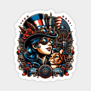 Steampunk July 4th Magnet