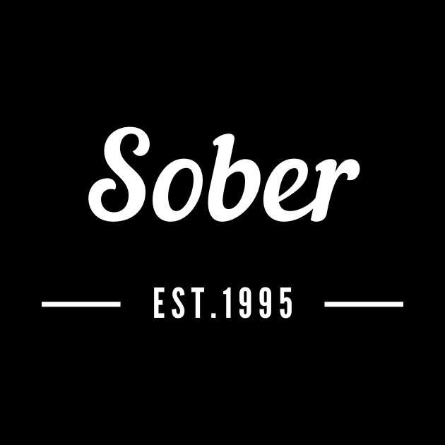Sober Since 1995 - Alcoholism Gifts Sponsor by RecoveryTees