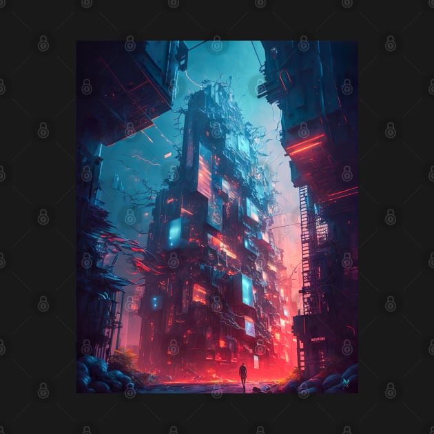 abstract city cyberpunk v3 by AstrAI