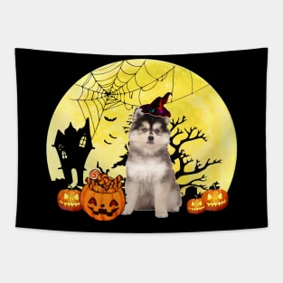 Happy Halloween Mixed Breed Dogs Halloween Gift Tapestry