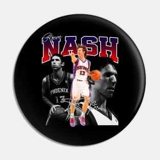 Steve Nash Basketball Legend Signature Vintage Retro 80s 90s Bootleg Rap Style Pin