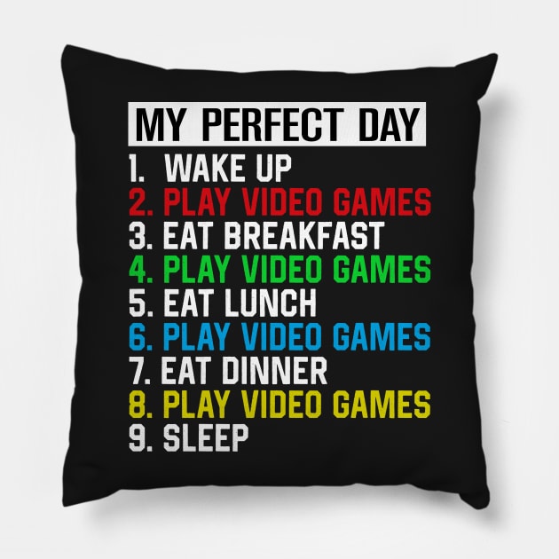 My perfect day Pillow by TEEPHILIC