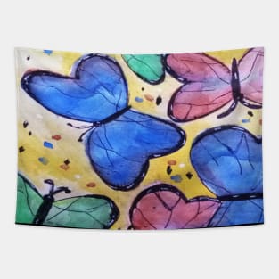 Butterfly watercolor gradient design Tapestry