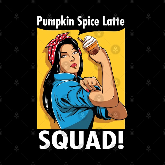 Pumpkin Spice Latte Squad Halloween Gift by HCMGift