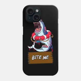 Bite me Shark Zombie Phone Case