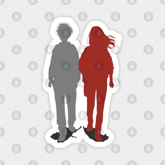 Heavenly Delusion or Tengoku Daimakyou Anime and Manga Characters Kiruko x  Maru in Aesthetic Design - Black - Heavenly Delusion - Sticker