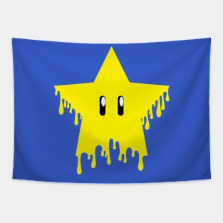 Dripping Yellow Gamer Star Tapestry