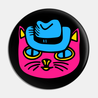 Cat in pansexual pride colors Pin