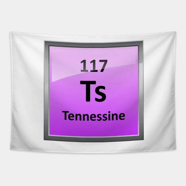 Tennessine or Element 117 Periodic Table Symbol Tapestry by sciencenotes