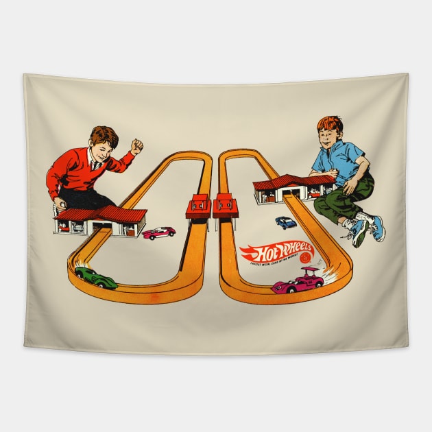 1970 super charger race set Tapestry by rorokoto