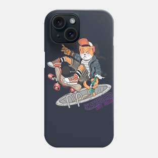 cat skateboard pop punk Phone Case