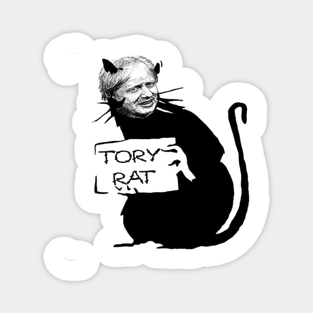 Tory Rat - Boris Johnson Magnet by RichieDuprey