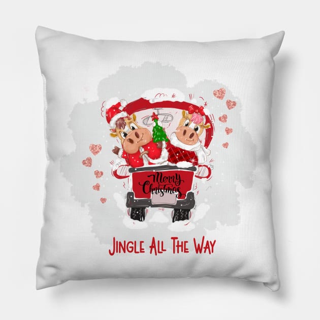 Jingle All The Way Pillow by Athikan