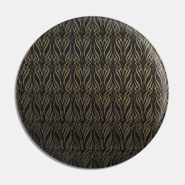 Black and Gold pattern Pin by Manafold