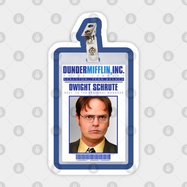 DWIGHT SCHRUTE // The Office ID Badge Dwight Schrute Sticker