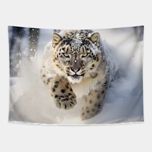 Snow Leopard Animal Nature Majestic Wild Tapestry