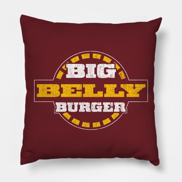 Big Belly Burger Pillow by huckblade