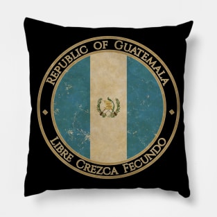 Vintage Republic of Guatemala USA North America United States Flag Pillow