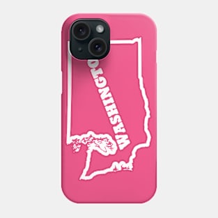 Washington Outline Text Phone Case