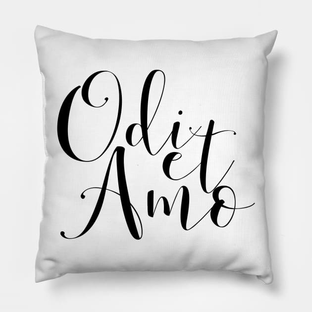 Odi et Amo Pillow by emanuelacarratoni