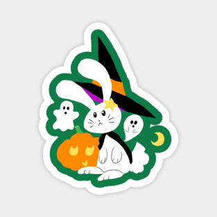 Halloween Witch Bunny Magnet