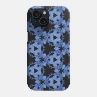 Blue birds geometical pattern Phone Case