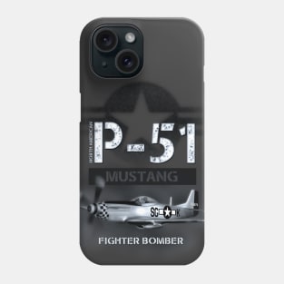 P51 Mustang Fighter Bomber Phone Case