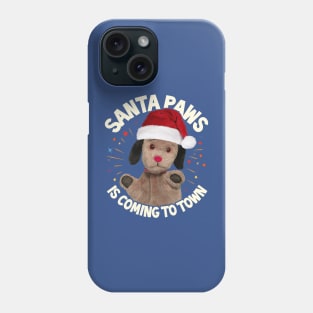 Sooty Christmas Sweep Santa Paws Is Coming To Town Phone Case