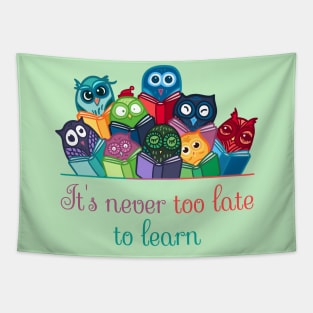 Owls never late to learn Tapestry