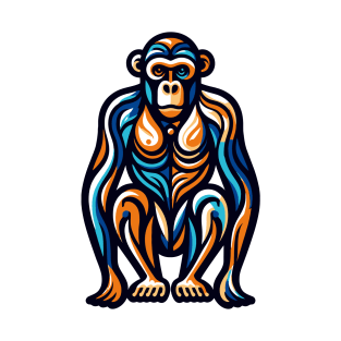 Pop art monkey illustration. cubism illustration of monkey T-Shirt