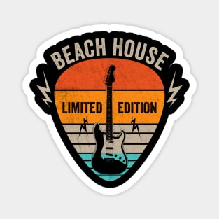 Vintage Beach Name Guitar Pick Limited Edition Birthday Magnet