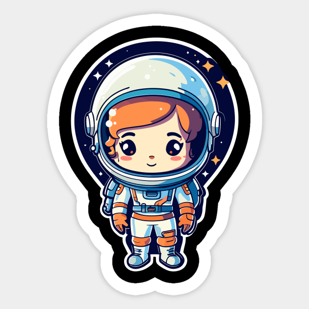 Astronaut Space Illustration - Astronaut - Sticker