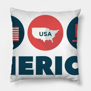 MERICA chemise vintage du 4 juillet, t-shirt du 4 juillet, 4 juillet usa, 4 juillet drapeau, 4 juillet vacances, 4 juillet garçons Pillow