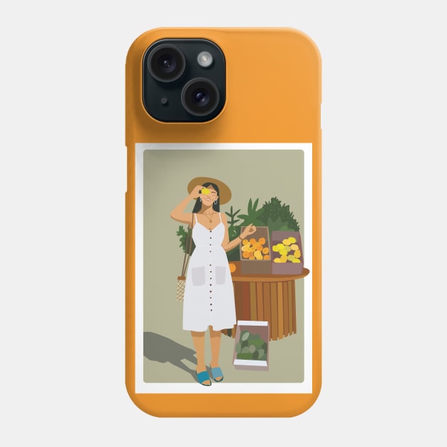 Summer Fruit Girl Phone Case by JunkyDotCom