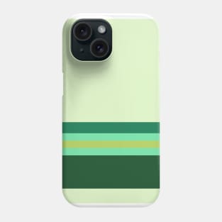 A fantastic unity of Salem, Seafoam Blue, Very Light Green, Cal Poly Pomona Green and Light Olive stripes. Phone Case