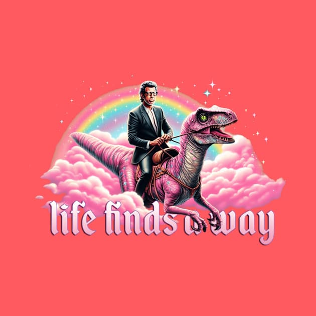 Life Finds a Way Raptor Riding Jeff by liminalcandy