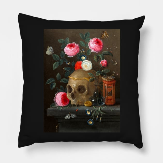 Vanitas Still Life c. 1665/1670, Jan van Kessel Pillow by HistoireDesArts