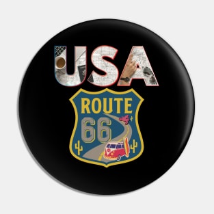 US Route 66 - USA Road Trip Pin