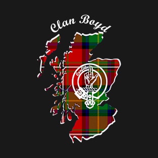 Clan Boyd Scotland Map Crest T-Shirt