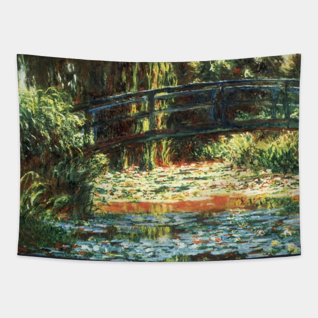 The Bridge Over The Water Lily Pond by Claude Monet Tapestry by MasterpieceCafe