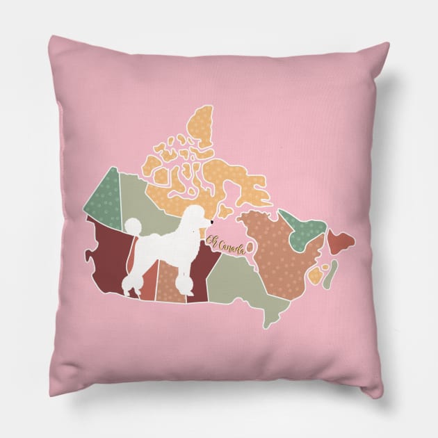 Oh Canada! Poodle Pillow by Inugoya