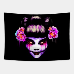 Horror Demon Geisha Girl Tapestry