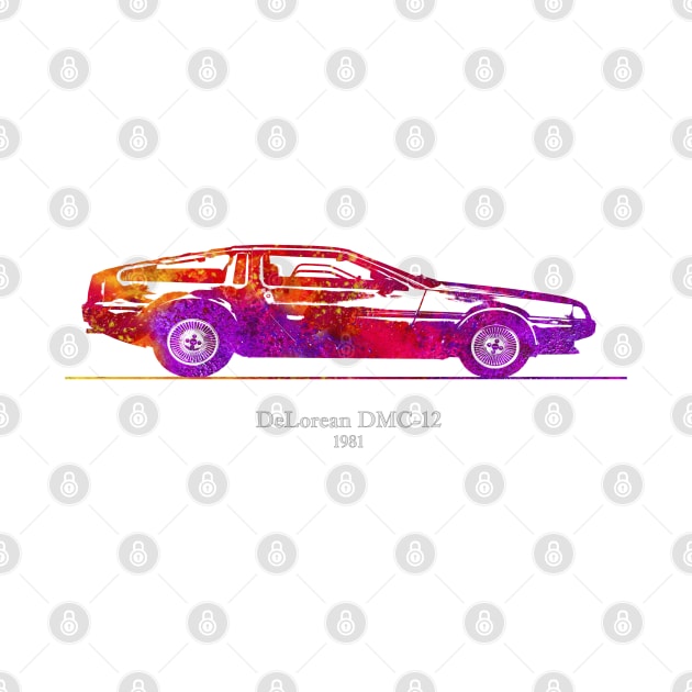 DeLorean DMC-12 1981 - Colorful by SPJE Illustration Photography