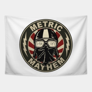 Metric Mayhem Rider Face Girls Tapestry