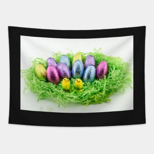 Coloured Foil Chocolate Eggs Tapestry