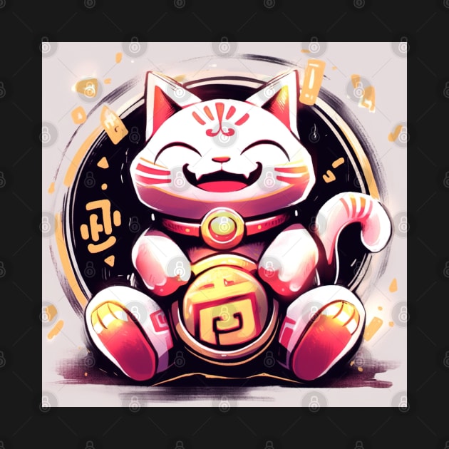 Coin Lucky Fairy Cat by 2088DesignLab